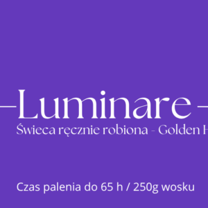 Golden Hour — świeca sojowa Luminare, nuta gruszki, jaśminu i wanilii, czas palenia do 65h